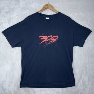 300 Tonight We Dine in Hell Zack Snyder Movie Promo T-Shirt Men's Large Y2K 2007